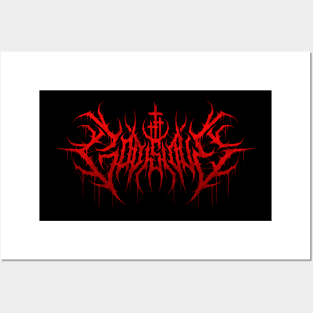 God is Love death metal design (blood red) Posters and Art